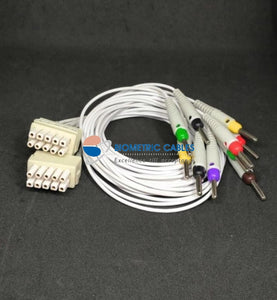 thumbnail interactive-video image 1 of 15-Pin ECG Patient Cable – For Mortara ELI 10, 150, 250 – 10-Lead AHA, 9ft, CE Certified 1 of 2