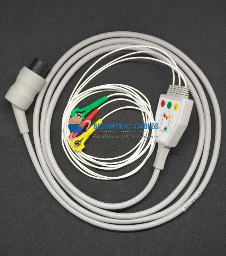 3 Lead Ecg Monitoring Cable(Neonatal Clip) Compatible For Schiller /bpl/welcare