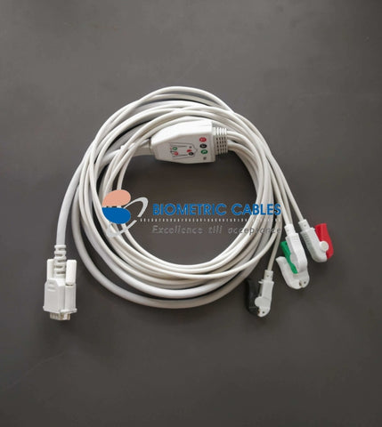 4 Lead Ecg Cable For Ti Ads1292-Clip On