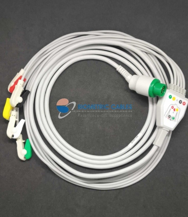 5 Lead Clip On ECG Cable