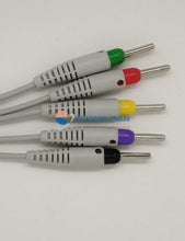 Load image into Gallery viewer, 5 lead banana ecg cable 